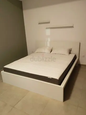 IKEA Malam king size bed frame with IKEA mattress 180×200cm is available in excellent condition, ⭐