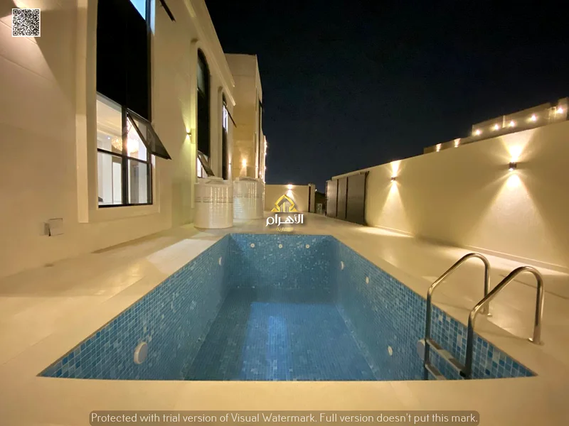 فيلا زاوية مع مسبح كبير مقابل مجتمع أزها بمساحة أرض 420063902536604290112