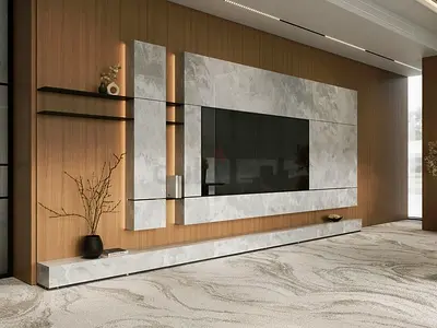 Modern Wall-Mounted Entertainment Center with Stunning Design