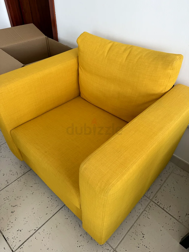 Bright and Cozy Yellow Armchair convertible Sofa Bed for Sale!63180361560835111