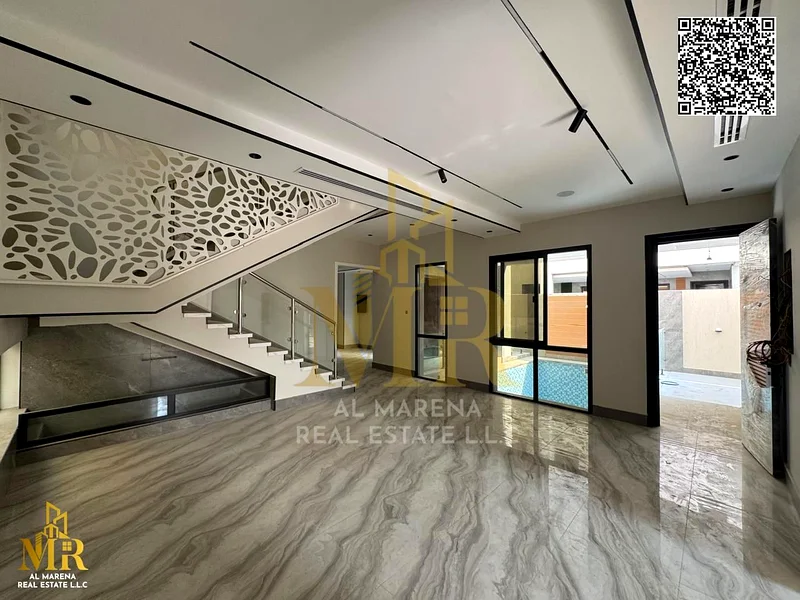 For sale - Luxury villa in Al Bahia - Ajman | Two floors + roof | 6 master bedrooms | Majlis and hall | Private pool | Price 1,950,000 dirhams includi63881480998529114