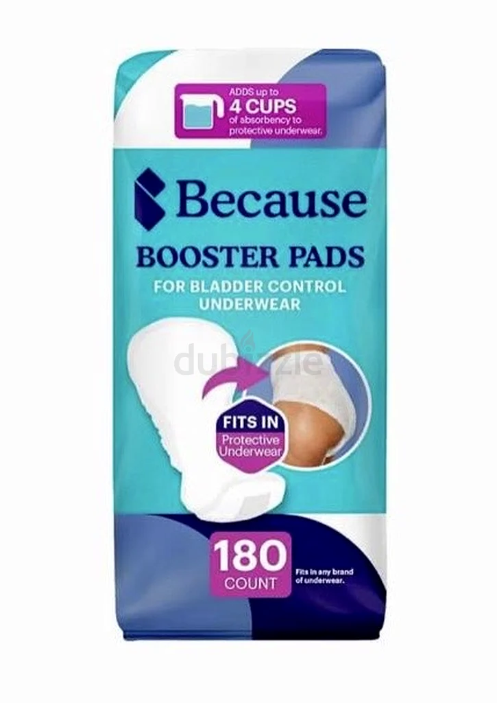 Because Premium Incontinence Booster Pads for Men and Women - NEW IN ORIGINAL PACKAGING632401312768031121