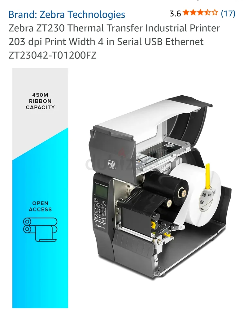 Zebra ZT230 Thermal Barcode Printer - Unleash Efficiency!63258138941441112