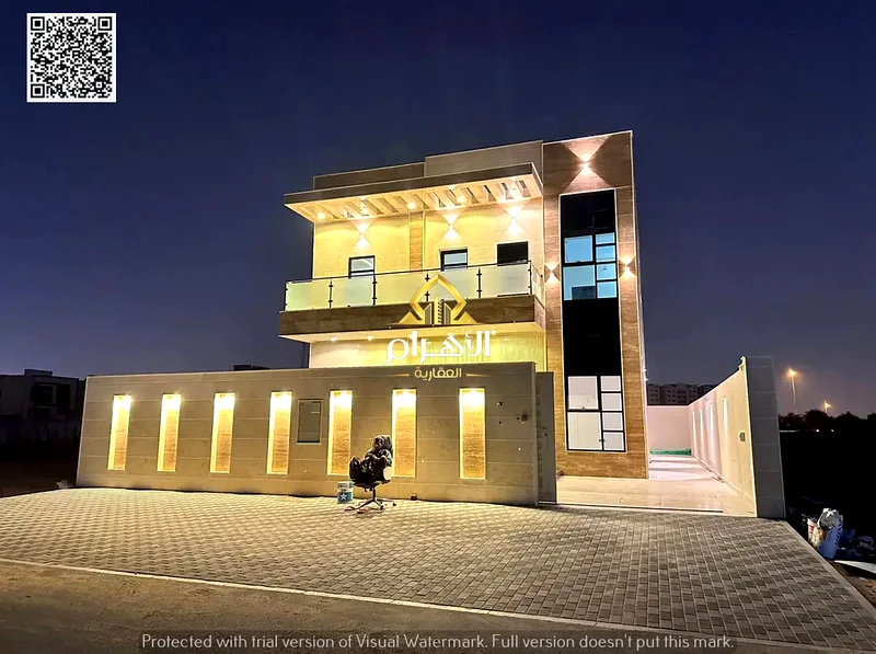 At a bargain price and without a down payment, a villa near the mosque, one of the most luxurious villas in Ajman, with a palace design, super deluxe63900609246979111