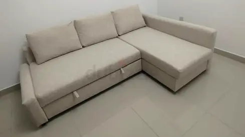 IKEA L Shape sofa with big storage in L ,   4 month used ( condition is same as like new)