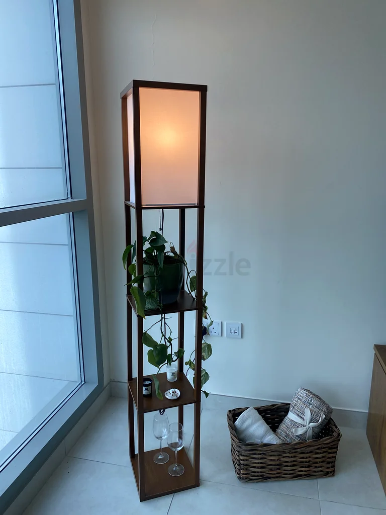 Stylish Floor Lamp with Shelves.63180359945219111