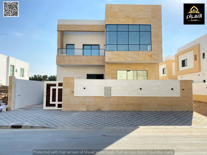 للبيع بدون دفعة أولى وبسعر مغري، واحدة من أكثر الفيلل فخامة في عجمان، بناء وتشطيب سوبر ديلوكس، مساحة بناء كبيرة جدًا ب63901153773697110
