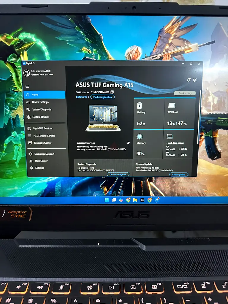ASUS TUF Gaming A15 Laptop63254990805505117