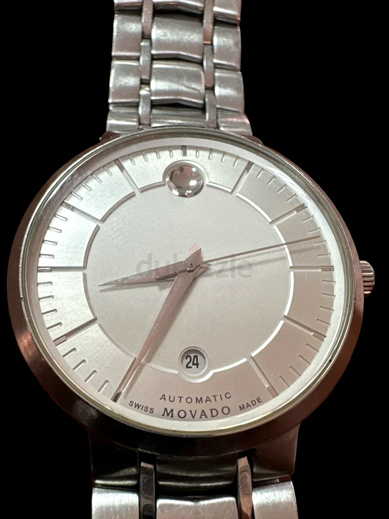 Movado Mens Analogue Classic Automatic Watch with Stainless Steel Strap 606915, Silver-tone, Bracele632411312207391112