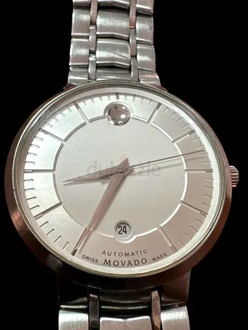 Movado Mens Analogue Classic Automatic Watch with Stainless Steel Strap 606915, Silver-tone, Bracele