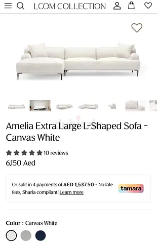 The loom collection great condition Lshape sofa comfortable
