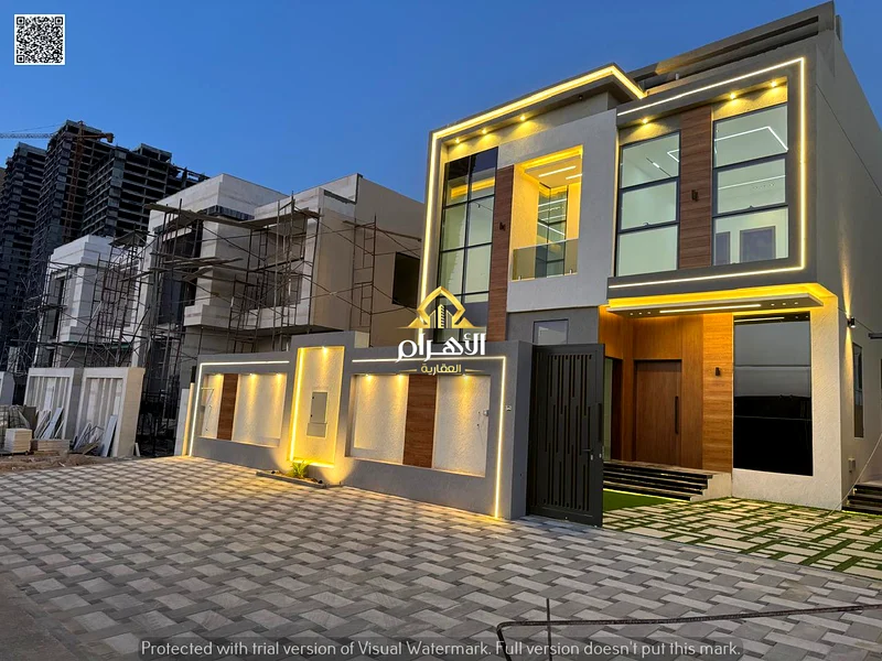 A villa with a price including registration and ownership fees on the main street, ready for occupancy in the most upscale areas of Ajman, freehold fo63914106129795112