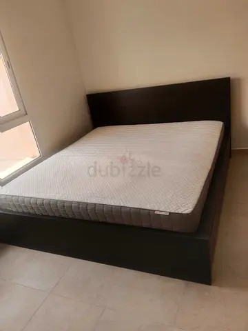 IKEA Malam king size 180×200cm bed frame with IKEA mattress and 2 big storage drawers underneath