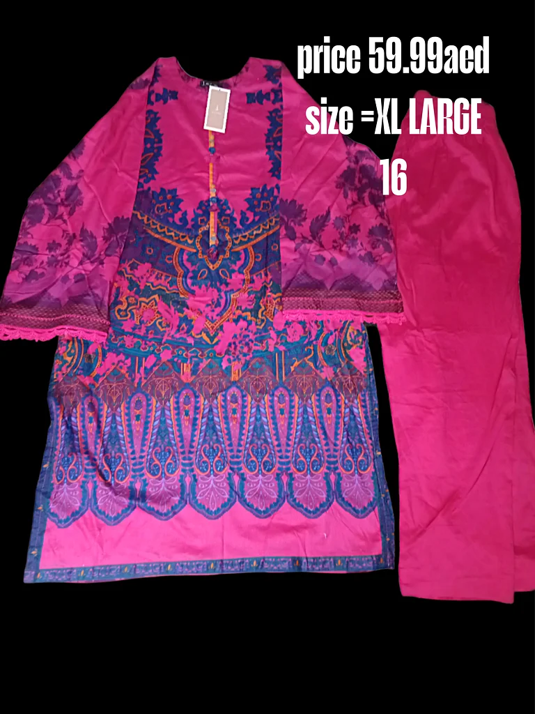 J. Lawn suit fully stitched LX LARGE .STUNNING PAKISTANI TRADITIONAL SUIT.63240123363585111