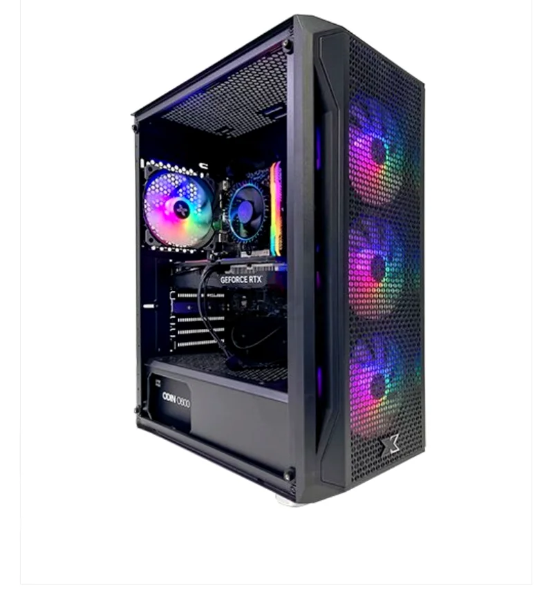 جهاز كمبيوتر ألعاب مع إضاءة RGB + شاشتين + ماوس ولوحة مفاتيح632301817248021128