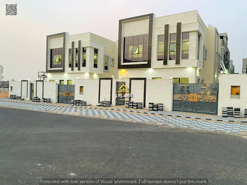 Villa for sale in Ajman, Al Helio area, 5 rooms, majlis, hall, large setback, freehold for all nationalities, cash or bank financing63902536613507112