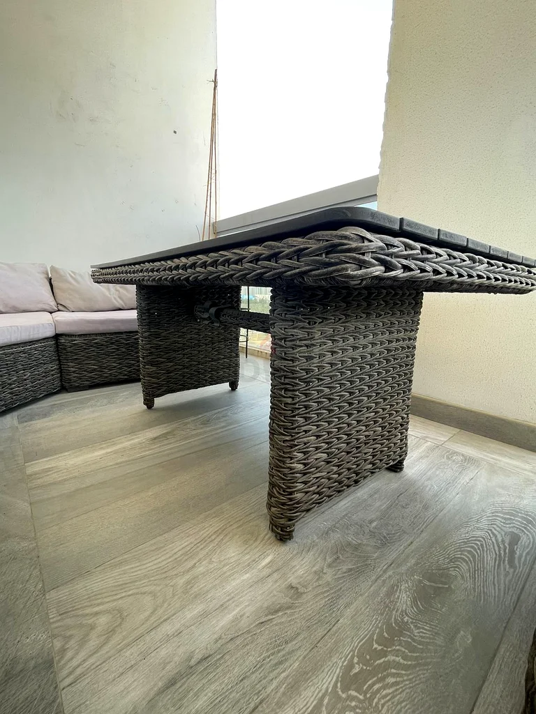 Wicker garden set (5-seater), table + seating63222341621506111