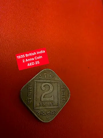1935 British India 2 Anna Coin