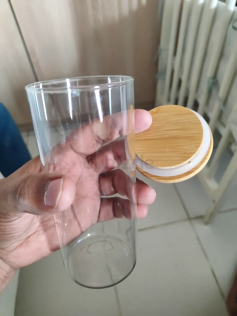 Stylish Glass Storage Jar with Bamboo Lid63215872682243112