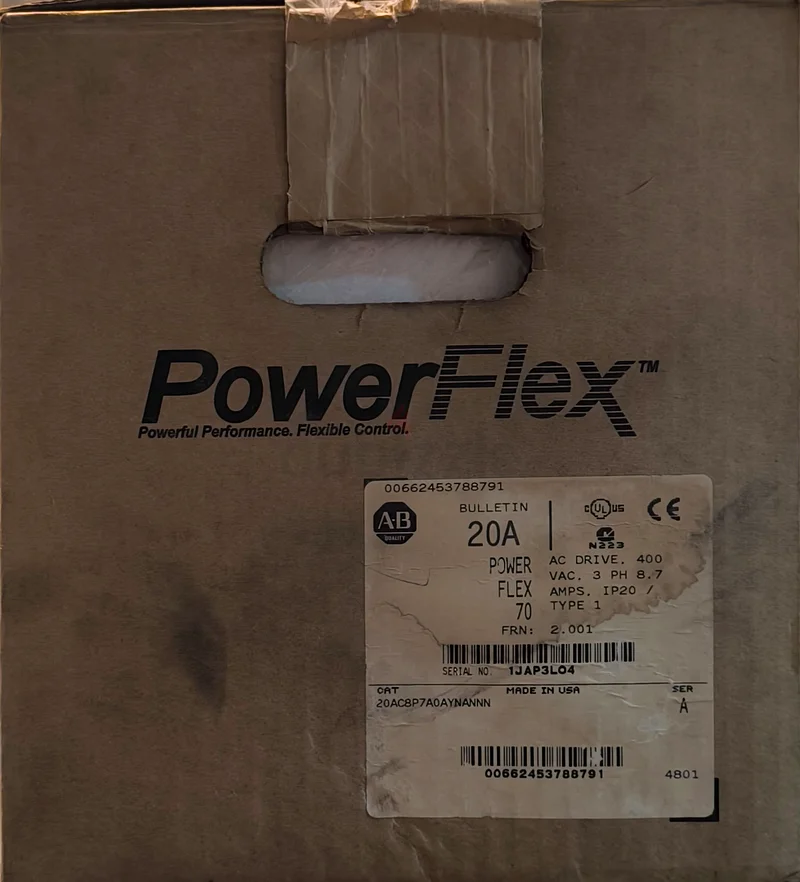محرك PowerFlex عالي الجودة من شركة Allen-Bradley معروض للبيع63258655875585112