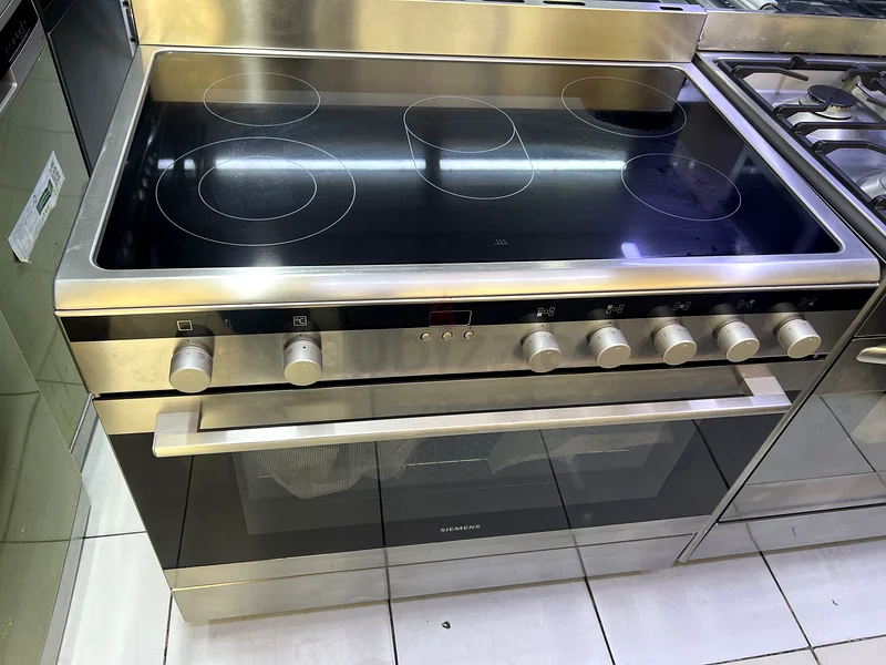 فرن كهربائي من سيمنس 5 مناطق 90 × 60 سم، طراز HK9K9V850M، مع التوصيل والضمان632629425120021114