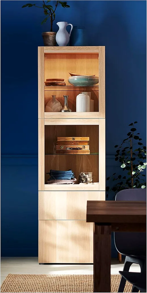 Stylish IKEA Wooden Display Cabinet for Sale!63150035928066113