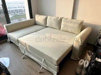 L shape sofa com bed with storage