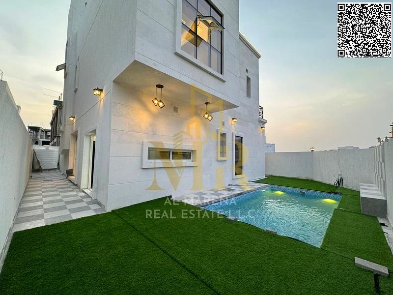 🔑 Luxury Villa for Sale in Al Helio 2 | Corner of Two Streets Area: 4,000 sq ft | Private Pool Freehold 🚪 Price: AED 2,300,000 (Negotiable) 📐 🏡 Ow63899978816002112