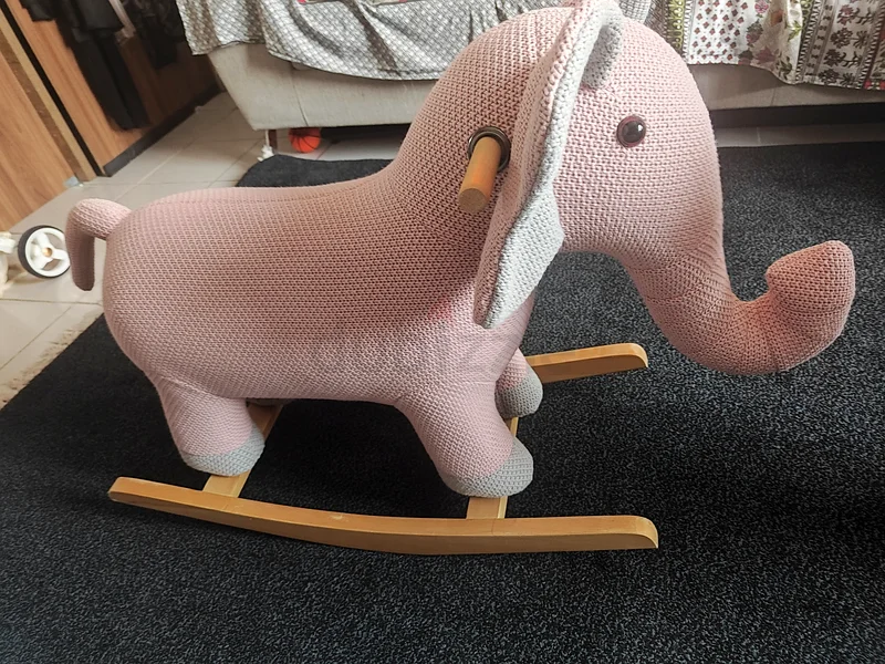 Adorable Handmade Elephant Rocking Toy for Toddlers!63204251081473111