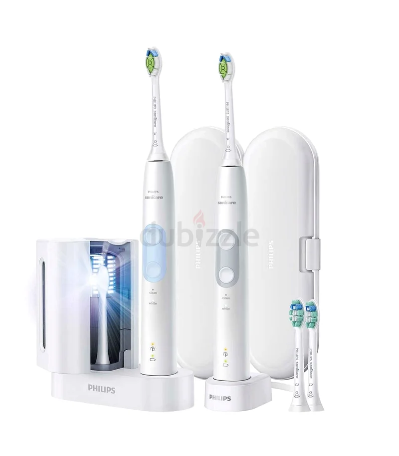 hilips Sonicare Optimal Clean Rechargeable Sonic Power Toothbrush, UV Sanitizer Edition - Pack of 263242686750083113
