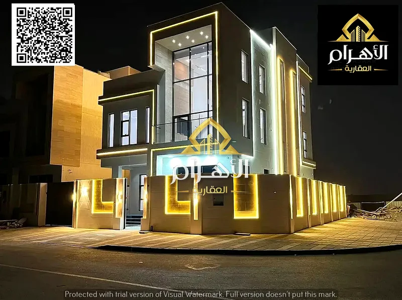 أفضل فيلا فاخرة وأنيقة في عجمان، تشمل الرسوم والتسجيل والكهرباء والمياه ومكيفات الهواء، تسليم مفتاح، طابقين و63881704892674110
