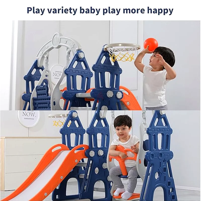 3 in 1 playset with Slide, Swing  basketball hoop!63205355641603112