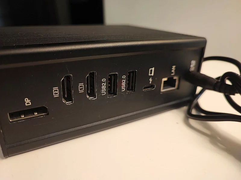 Enklen SN:AL2NHCX7 USB‑C Docking Station – Multiport Desktop Hub (DisplayPort, HDMI, LAN, USB 3.0)63264591444482113