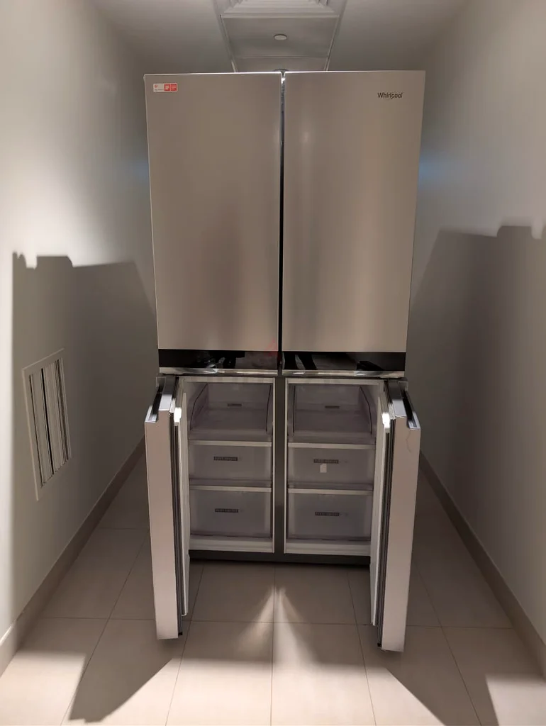 Whirlpool 4 door Refrigerator with bottom Freezer and digital display Perfect for Your Kitchen63167109764098112