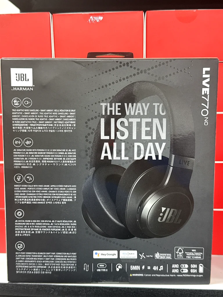 JBL Headphone Live 770 NC Noise cancellation black63264591500289111