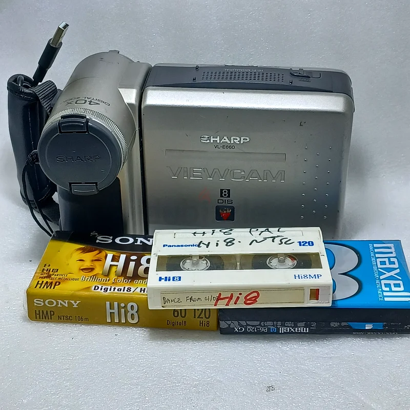 Sharp VL-E760U كاميرا فيديو 8 مم/Hi8 تناظرية [تم اختبارها - التوصيل مجاني]632346134082581120