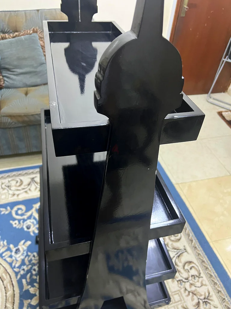 Elegant Black Wooden Shelf Unit - Perfect for Home Storage!63216837847809113