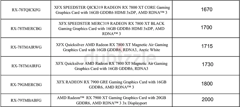 AMD XFX REFURBISH 5 months warranty Graphics cards63264591558146111