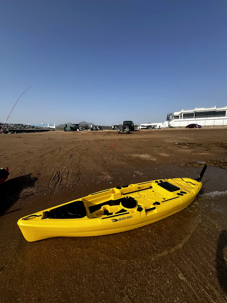 Catch the Waves with this Sleek Yellow Kayak!63253483422082114
