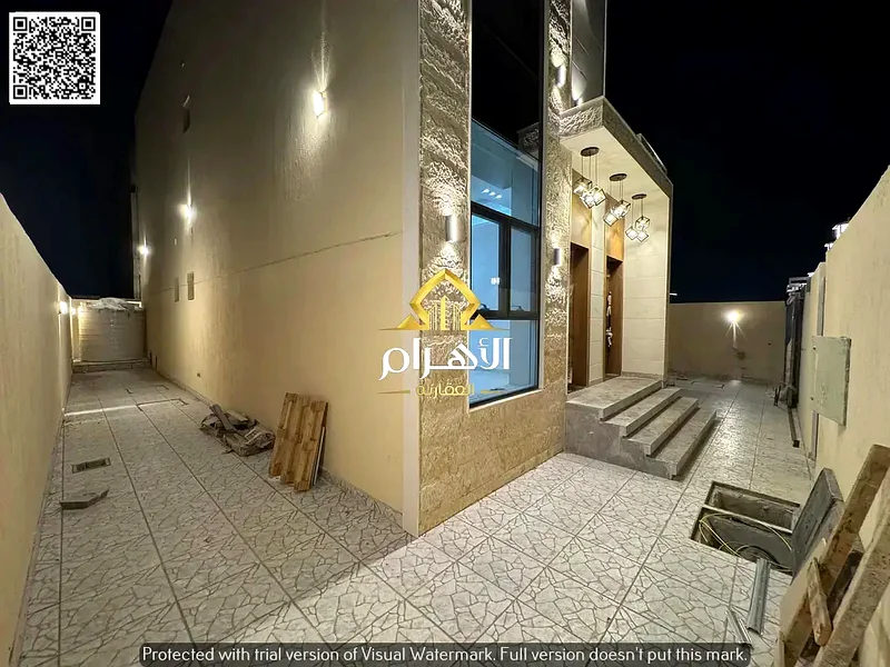 A villa with a price including registration and ownership fees on the main street, ready for occupancy in the most upscale areas of Ajman, freehold fo63900609206657114