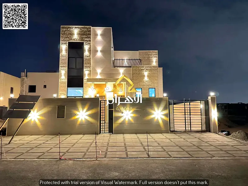 A villa with a price including registration and ownership fees on the main street, ready for occupancy in the most upscale areas of Ajman, freehold fo63900609206657112