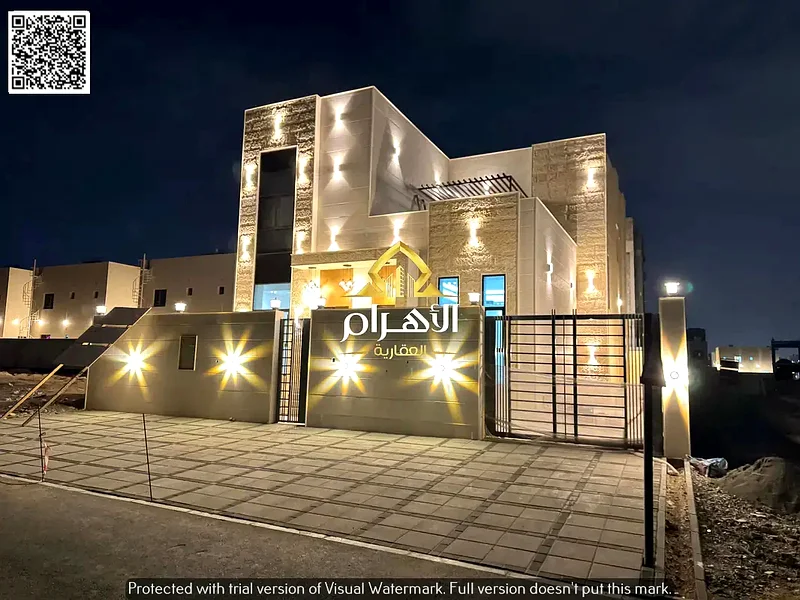 A villa with a price including registration and ownership fees on the main street, ready for occupancy in the most upscale areas of Ajman, freehold fo63900609206657110