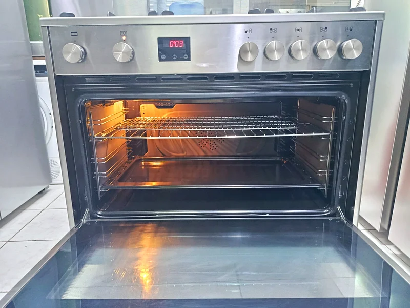 فرن جرمني براند أحدث موديل جديد، 5 شعلات غاز، فرن كهربائي، حجم 90 × 60 سم63166647301634113