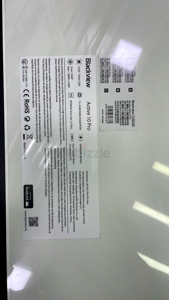 Blackview Tab Active 10 Pro 256 جيجابايت للبيع632635152321301114