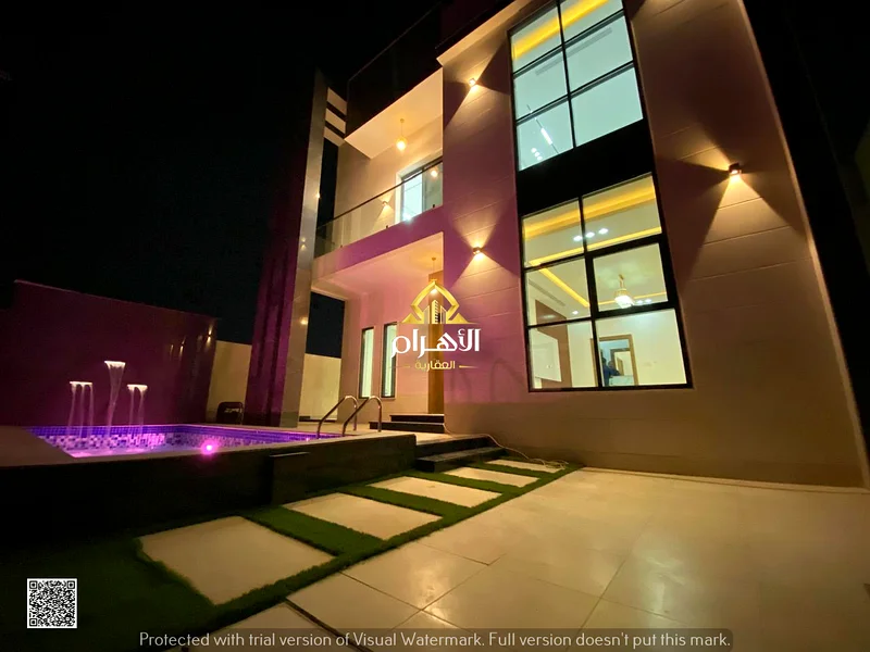 للبيع - فيلا فاخرة مع مسبح في عجمان، تشطيبات عالية الجودة، تصميم عصري، تشمل التسجيل والملكية63903291489409114