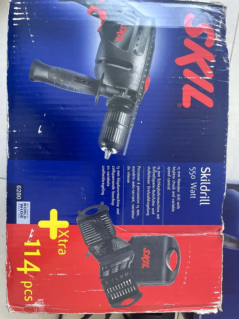 Powerful SKIL 550W Drill - Perfect for DIY Projects! + 114 pcs63168985726081114
