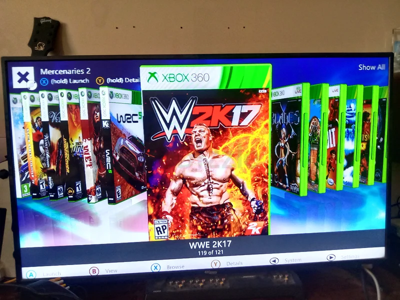 جهاز Xbox 360 مع 120 لعبة مثبتة63230706854785112