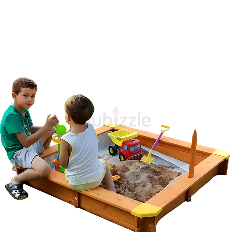 Kids Wooden Sandpit w/Adjustable Canopy for63205355634689113