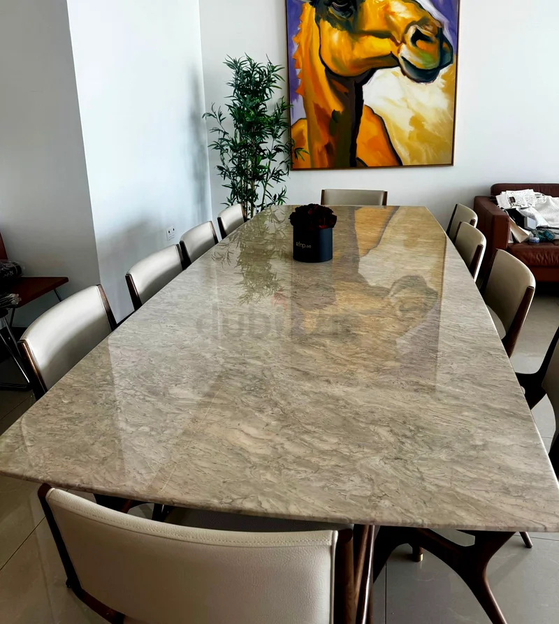 Elegant Marble Dining Table – Seats 10 | Brand New63191607910659111