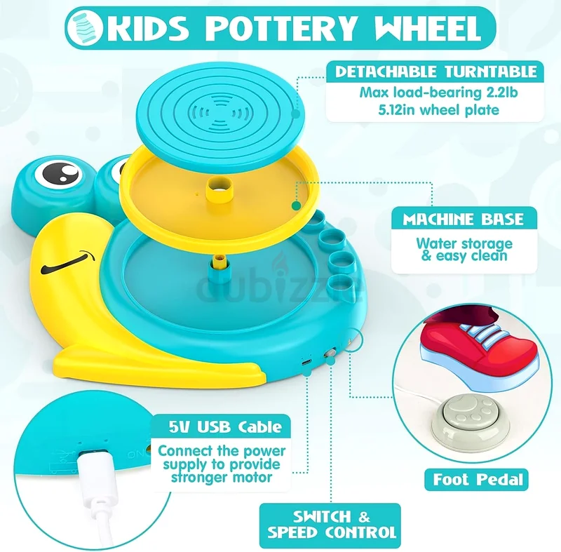 2281 - Pottery Wheel for Kids - Complete Art Supplies Arts and Crafts Kit, Crafts for Girls 8-1263202679077891111